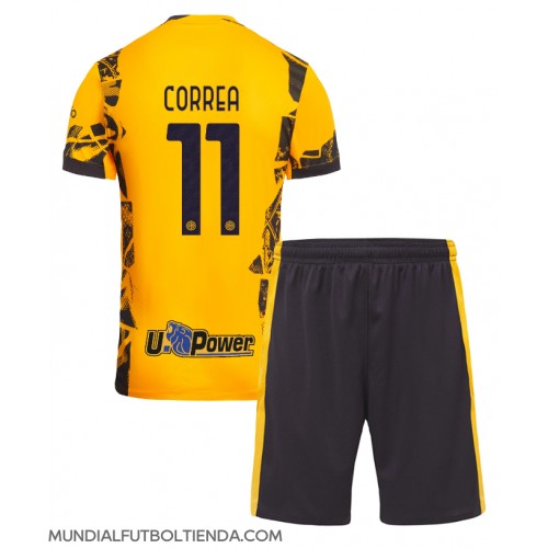 Camiseta Inter Milan Joaquin Correa #11 Tercera Equipación Replica 2024-25 para niños mangas cortas (+ Pantalones cortos)